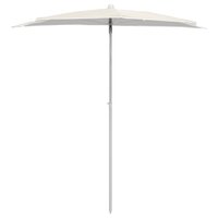 Parasol half met paal 180x90 cm zandkleurig 3