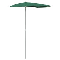 Parasol half met paal 180x90 cm groen 2