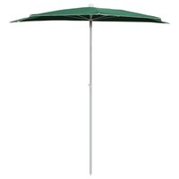 Parasol half met paal 180x90 cm groen 3