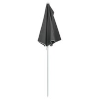 Parasol half met paal 180x90 cm antracietkleurig 6