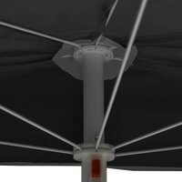 Parasol half met paal 180x90 cm antracietkleurig 7