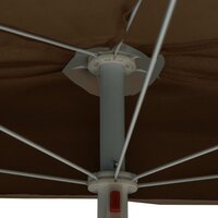 Parasol half met paal 180x90 cm taupe 7
