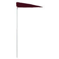 Parasol half met paal 180x90 cm bordeauxrood 5