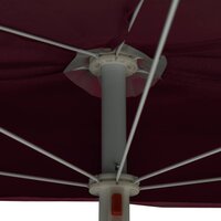 Parasol half met paal 180x90 cm bordeauxrood 7