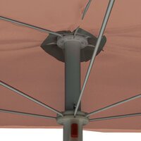 Parasol half met paal 180x90 cm terracottakleurig 7