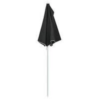 Parasol half met paal 180x90 cm zwart 6