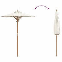 Tuinparasol Cr&egrave;mewit 150 x 150 x 210 cm Bamboe 6