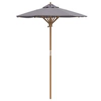 Tuinparasol Donkergrijs 150 x 150 x 210 cm Bamboe 2