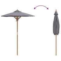 Tuinparasol Donkergrijs 150 x 150 x 210 cm Bamboe 6
