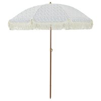 Parasol Grijs en Wit &Oslash; 160 x 195 cm Staal 2