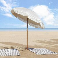 Parasol Grijs en Wit &Oslash; 160 x 195 cm Staal 3