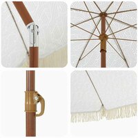 Parasol Grijs en Wit &Oslash; 160 x 195 cm Staal 5