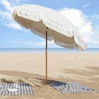Parasol Grijs en Wit &Oslash; 205 x 209 cm Staal 3