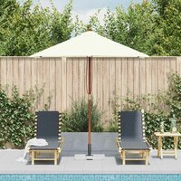 Parasol met houten paal 150x200 cm zandkleurig 3