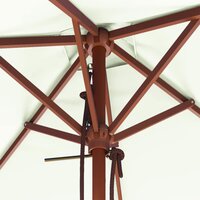 Parasol met houten paal 150x200 cm zandkleurig 7