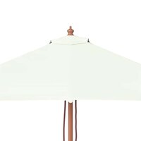Parasol met houten paal 150x200 cm zandkleurig 8