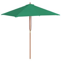 Parasol met houten paal 150x200 cm groen 2