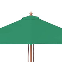 Parasol met houten paal 150x200 cm groen 6