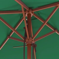 Parasol met houten paal 150x200 cm groen 7