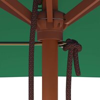 Parasol met houten paal 150x200 cm groen 8