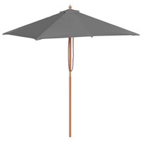 Parasol met houten paal 150x200 cm antraciet 2