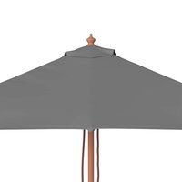 Parasol met houten paal 150x200 cm antraciet 7