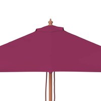 Parasol met houten paal 150x200 cm bordeauxrood 7