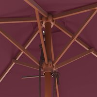 Parasol met houten paal 150x200 cm bordeauxrood 8