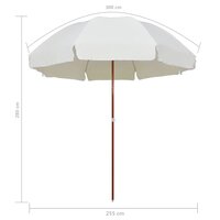 Parasol met stalen paal 300 cm zandkleurig 5