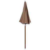 Parasol met stalen paal 180 cm taupe 2