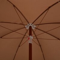 Parasol met stalen paal 180 cm taupe 4