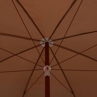 Parasol met stalen paal 300 cm taupe 4