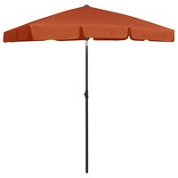 Strandparasol 180x120 cm terracottakleurig 2