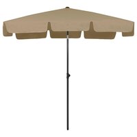 Strandparasol 200x125 cm taupe 2