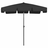 Strandparasol 200x125 cm zwart 2