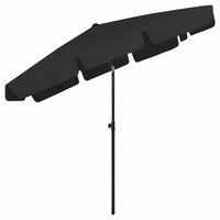 Strandparasol 200x125 cm zwart 4