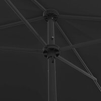 Strandparasol 200x125 cm zwart 6