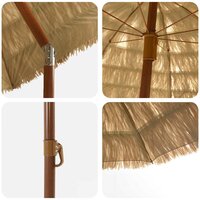 Strandparasol Bruin &Oslash; 206 x 209.5 cm Staal 4