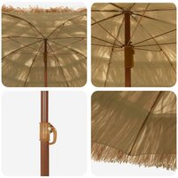 Strandparasol Bruin &Oslash; 160 x 196 cm Staal 4