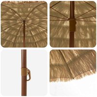 Strandparasol Bruin &Oslash; 206 x 209.5 cm Staal 4