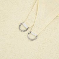 Zonnescherm HDPE driehoekig 3,6x3,6x3,6 m cr&egrave;me 5