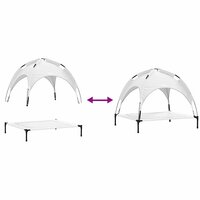 Hondenbed Zilvergrijs xl Staal 9