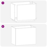 Tuin Bloempot Zwart 50 x 32 x 40 cm Koudgewalst staal 8