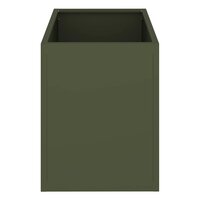 Tuin Bloempot Olijfgroen 50 x 32 x 40 cm Koudgewalst staal 6
