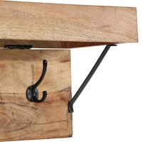 Kapstok met plank Bruin 73 x 19 x 23 cm Massief acaciahout 8