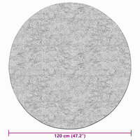 Vloerkleed wasbaar anti-slip &oslash;120 cm grijs 6