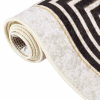 Vloerkleed wasbaar anti-slip 80x150 cm lichtbeige 3