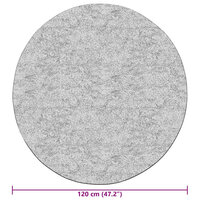 Vloerkleed wasbaar anti-slip &oslash;120 cm lichtbeige 5