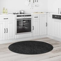 Antislip Shaggy Tapijt Donkergrijs 120 x 120 cm PP 3