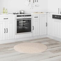 Antislip Shaggy Tapijt Cr&egrave;me 90 x 90 cm PP 3